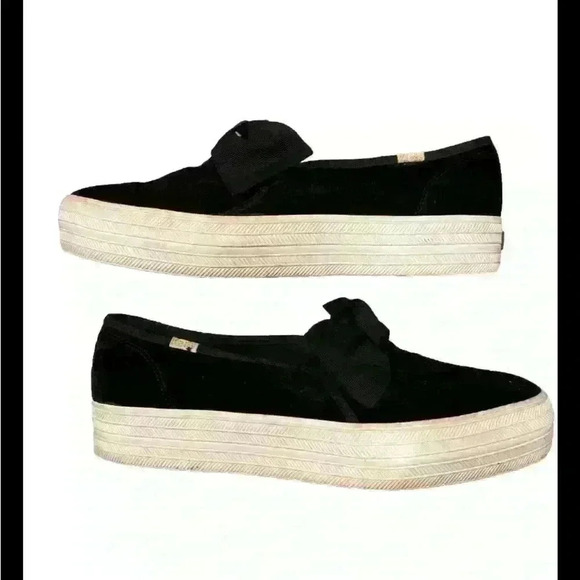 Keds X Kate Spade 	New York Double Decker Quilted Velvet Sneakers Sz 8.5 - Picture 5 of 7